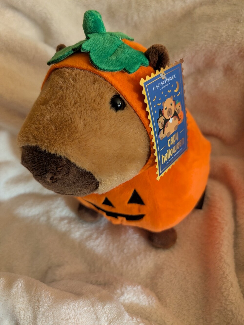 FAO Capy Halloween. Hard To Find 2026 Pumpkin Capybara Plush.
